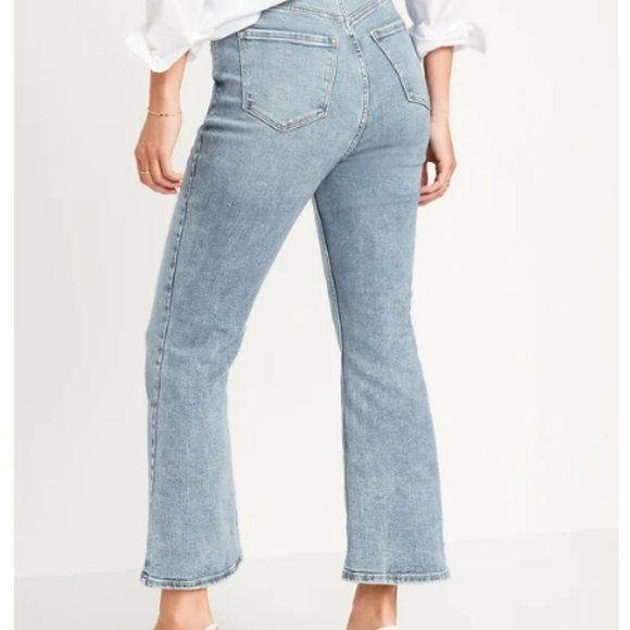 Old Navy Light Wash Flare Jeans 70s Style Size 10 - Picture 1 of 14